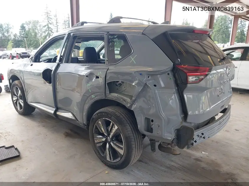 2021 Nissan Rogue Sl Intelligent Awd VIN: 5N1AT3CBXMC839163 Lot: 45608571