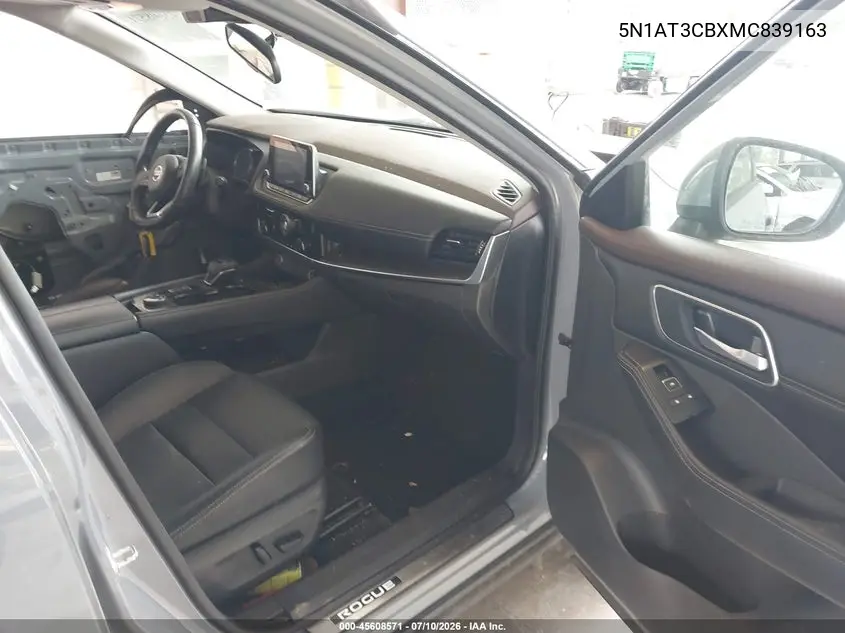 2021 Nissan Rogue Sl Intelligent Awd VIN: 5N1AT3CBXMC839163 Lot: 45608571