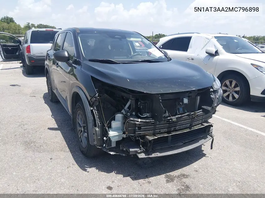 2021 Nissan Rogue S Fwd VIN: 5N1AT3AA2MC796898 Lot: 45648766