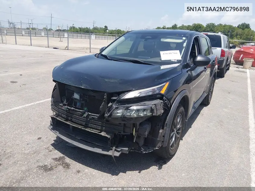 2021 Nissan Rogue S Fwd VIN: 5N1AT3AA2MC796898 Lot: 45648766