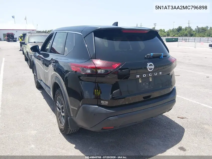 2021 Nissan Rogue S Fwd VIN: 5N1AT3AA2MC796898 Lot: 45648766