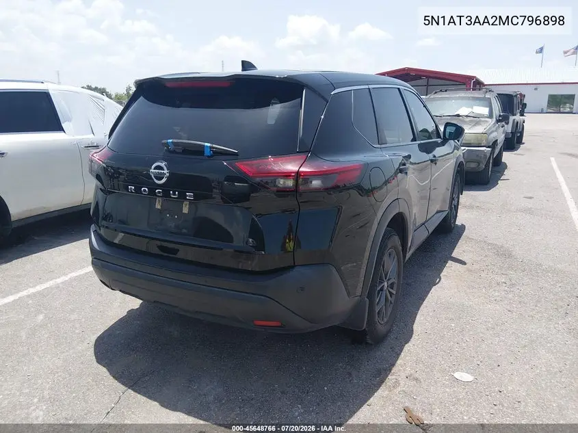 2021 Nissan Rogue S Fwd VIN: 5N1AT3AA2MC796898 Lot: 45648766