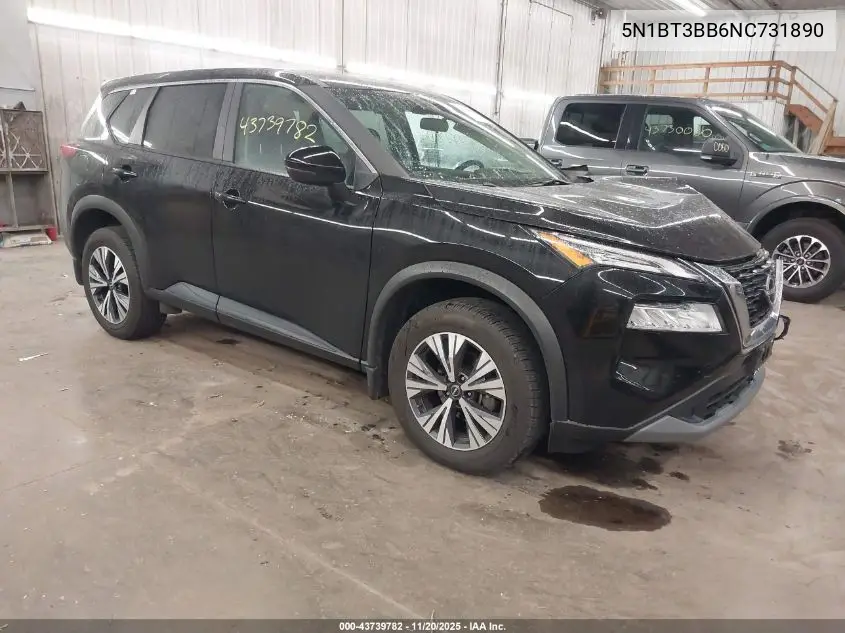 5N1BT3BB6NC731890 2022 Nissan Rogue Sv