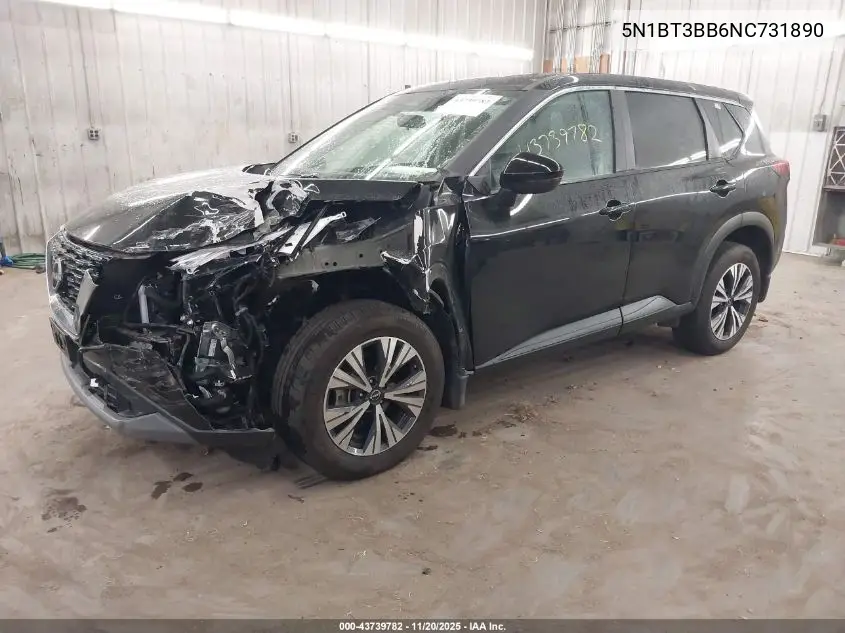 5N1BT3BB6NC731890 2022 Nissan Rogue Sv