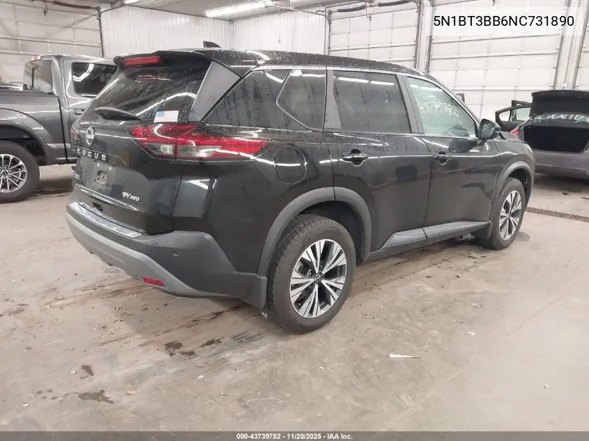 5N1BT3BB6NC731890 2022 Nissan Rogue Sv