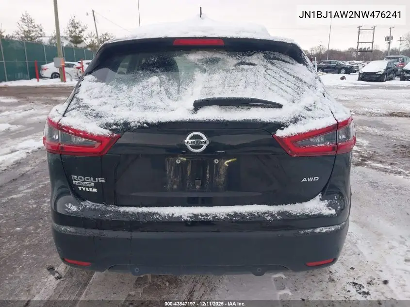 JN1BJ1AW2NW476241 2022 Nissan Rogue Sport S
