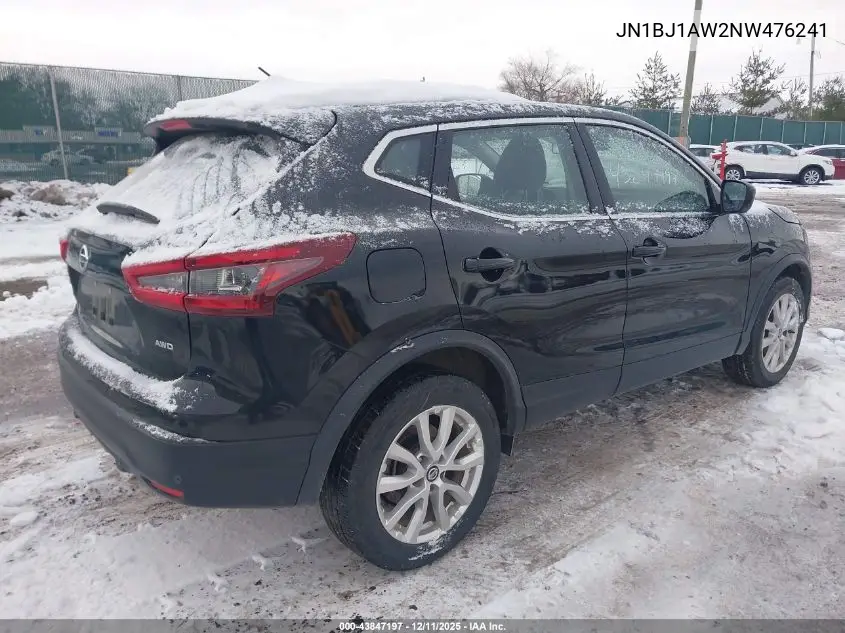 JN1BJ1AW2NW476241 2022 Nissan Rogue Sport S