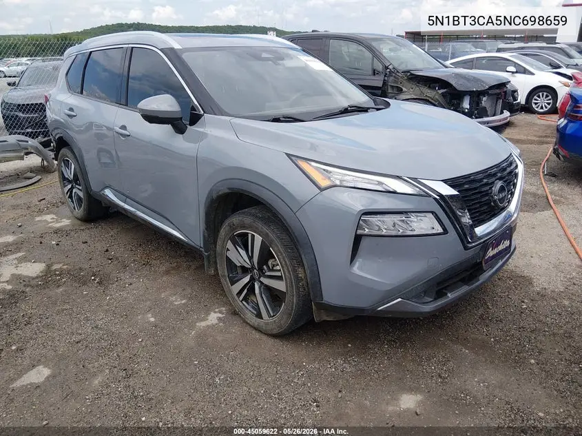 2022 Nissan Rogue Sl Fwd VIN: 5N1BT3CA5NC698659 Lot: 45059622