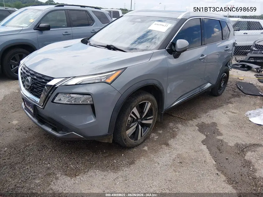 2022 Nissan Rogue Sl Fwd VIN: 5N1BT3CA5NC698659 Lot: 45059622