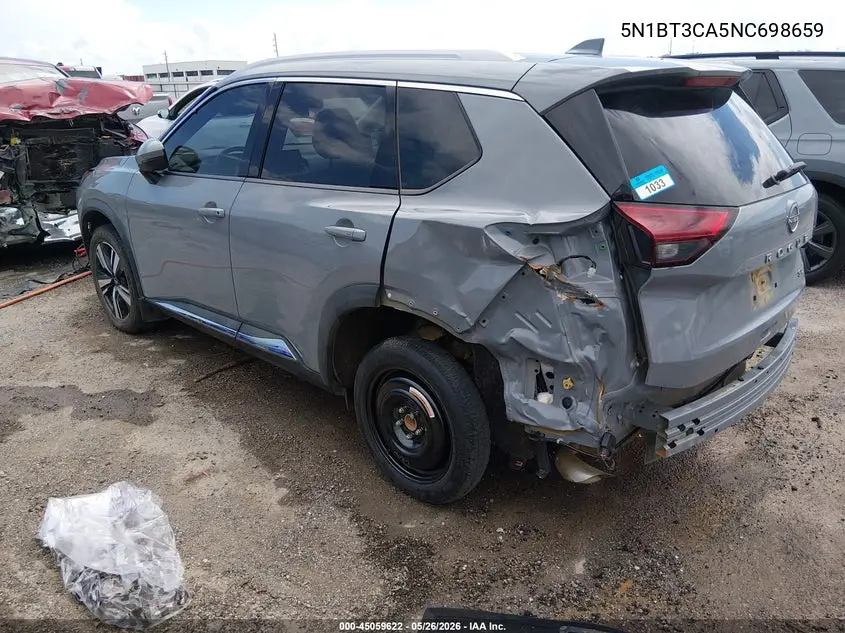 2022 Nissan Rogue Sl Fwd VIN: 5N1BT3CA5NC698659 Lot: 45059622