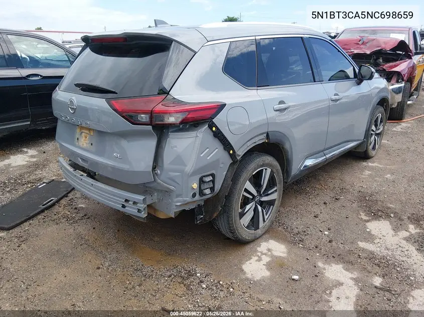 2022 Nissan Rogue Sl Fwd VIN: 5N1BT3CA5NC698659 Lot: 45059622