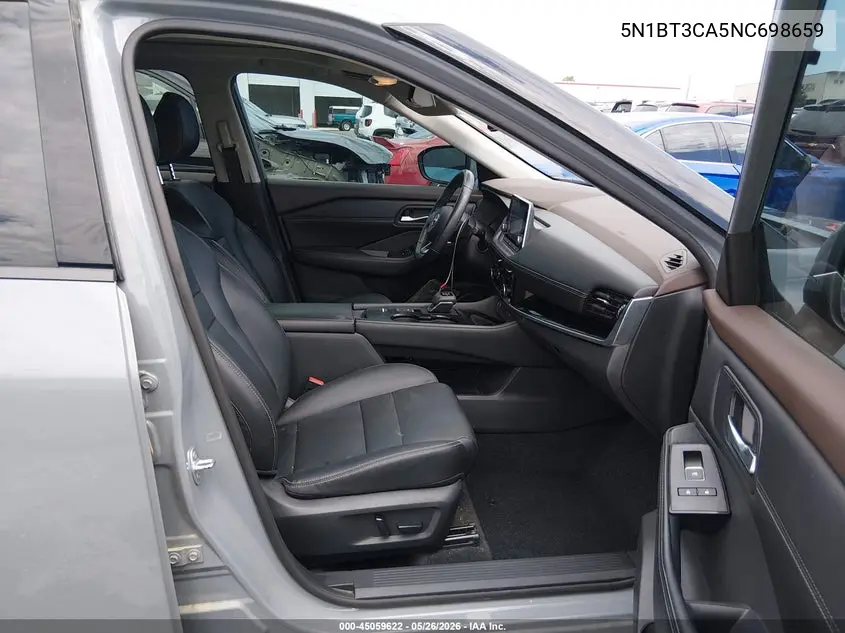 2022 Nissan Rogue Sl Fwd VIN: 5N1BT3CA5NC698659 Lot: 45059622