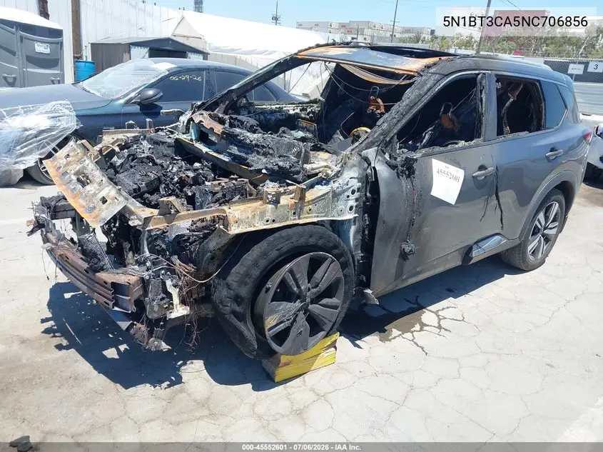 2022 Nissan Rogue Sl Fwd VIN: 5N1BT3CA5NC706856 Lot: 45552601