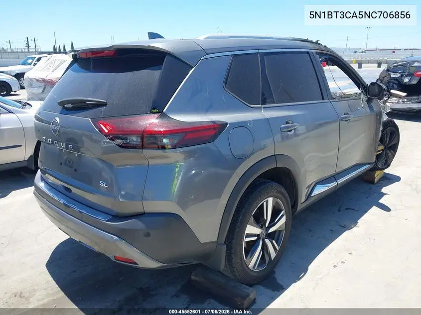 2022 Nissan Rogue Sl Fwd VIN: 5N1BT3CA5NC706856 Lot: 45552601