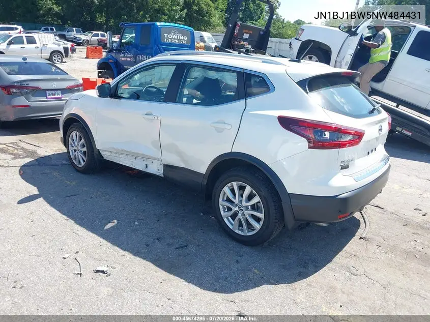 2022 Nissan Rogue Sport Sv Awd Xtronic Cvt VIN: JN1BJ1BW5NW484431 Lot: 45674295
