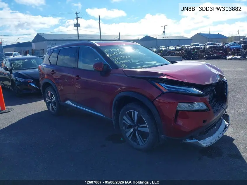 2023 Nissan Rogue Platinum VIN: JN8BT3DD3PW303882 Lot: 12607807