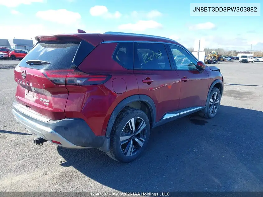 2023 Nissan Rogue Platinum VIN: JN8BT3DD3PW303882 Lot: 12607807