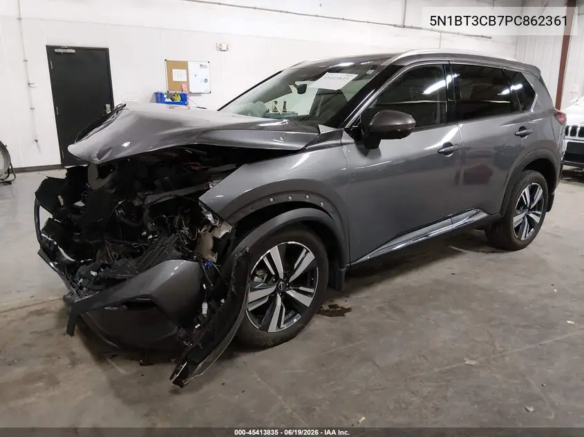 2023 Nissan Rogue Sl Intelligent Awd VIN: 5N1BT3CB7PC862361 Lot: 45413835