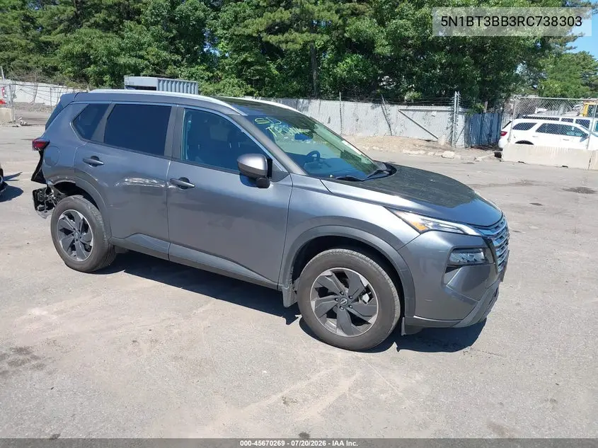 2024 Nissan Rogue Sv Intelligent Awd VIN: 5N1BT3BB3RC738303 Lot: 45670269