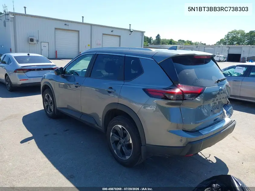 2024 Nissan Rogue Sv Intelligent Awd VIN: 5N1BT3BB3RC738303 Lot: 45670269