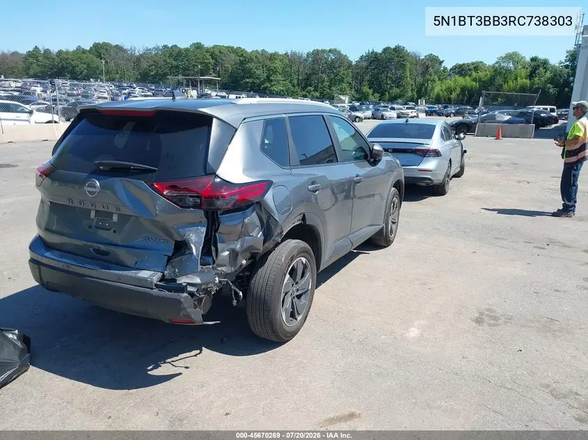 2024 Nissan Rogue Sv Intelligent Awd VIN: 5N1BT3BB3RC738303 Lot: 45670269