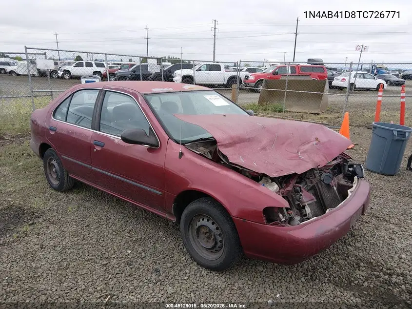 1996 Nissan Sentra E/Xe/Gxe/Gle VIN: 1N4AB41D8TC726771 Lot: 45129015
