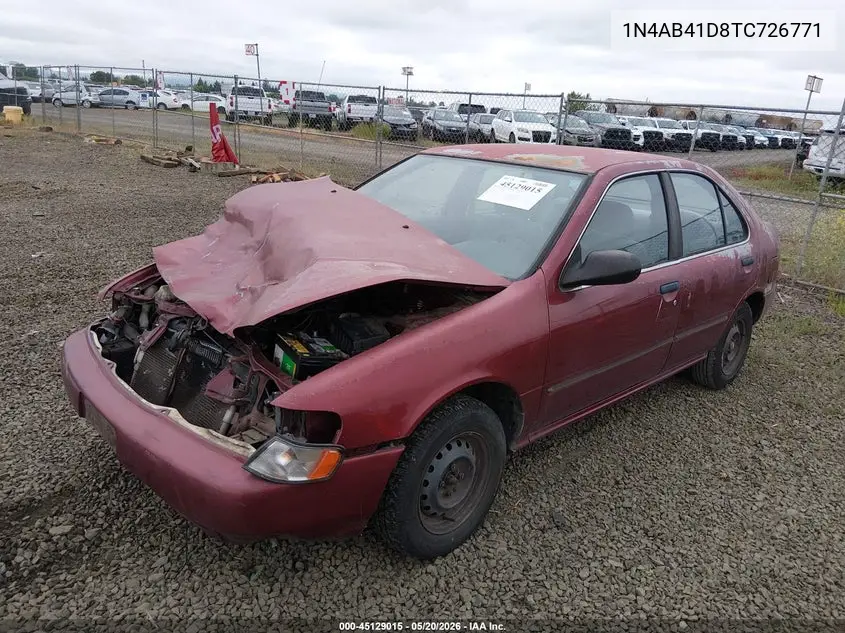 1996 Nissan Sentra E/Xe/Gxe/Gle VIN: 1N4AB41D8TC726771 Lot: 45129015