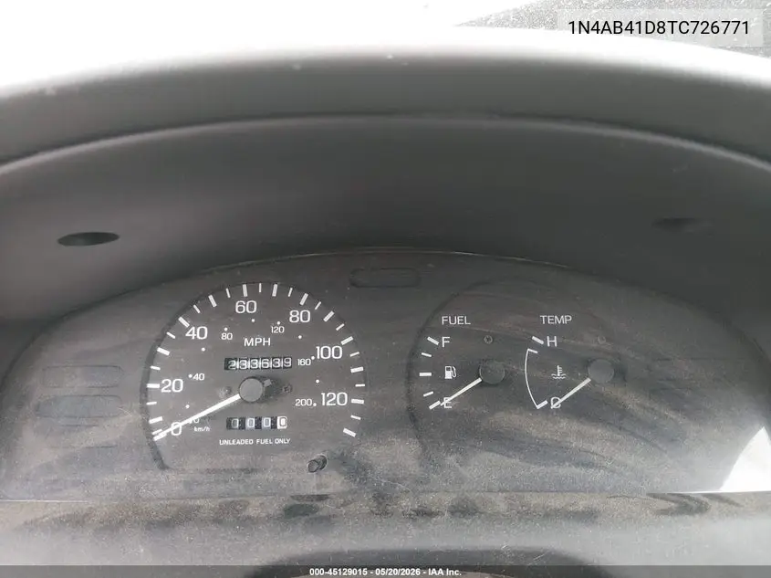 1996 Nissan Sentra E/Xe/Gxe/Gle VIN: 1N4AB41D8TC726771 Lot: 45129015