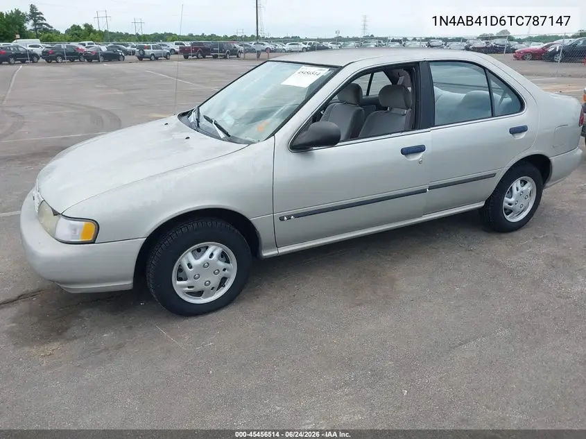 1996 Nissan Sentra E/Xe/Gxe/Gle VIN: 1N4AB41D6TC787147 Lot: 45456514