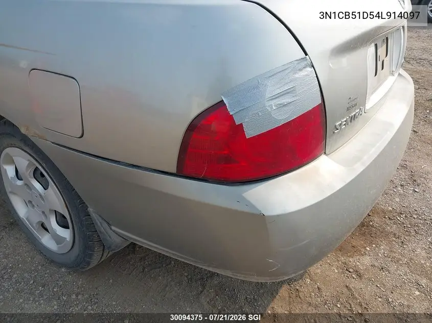 2004 Nissan Sentra 1.8/1.8S VIN: 3N1CB51D54L914097 Lot: 30094375
