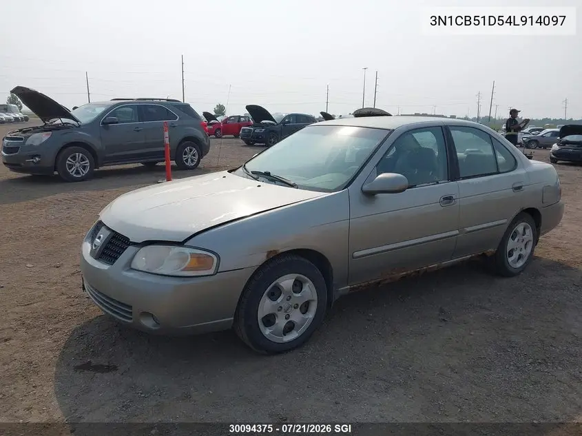 2004 Nissan Sentra 1.8/1.8S VIN: 3N1CB51D54L914097 Lot: 30094375