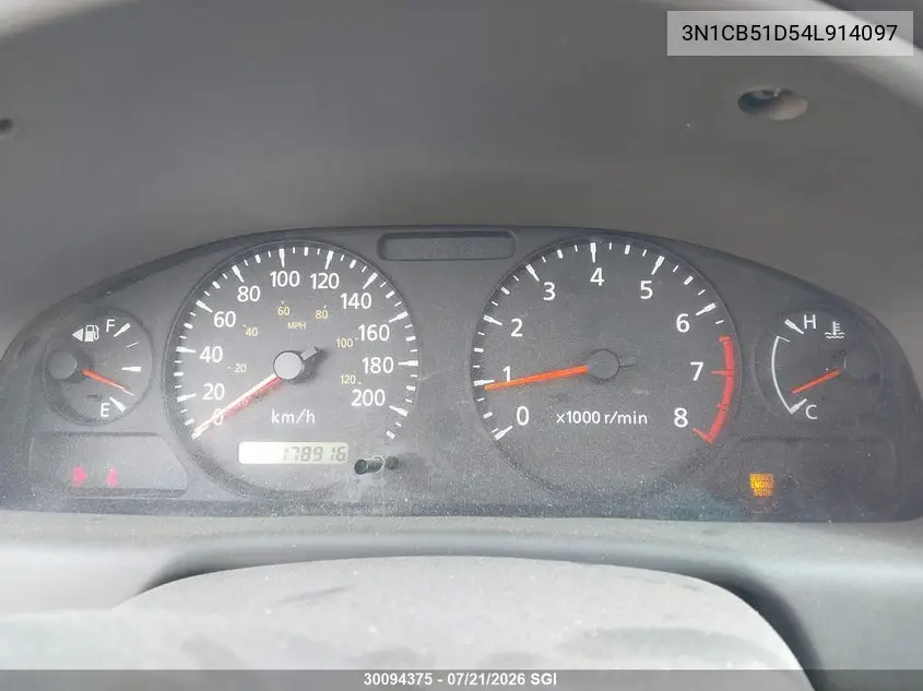 2004 Nissan Sentra 1.8/1.8S VIN: 3N1CB51D54L914097 Lot: 30094375