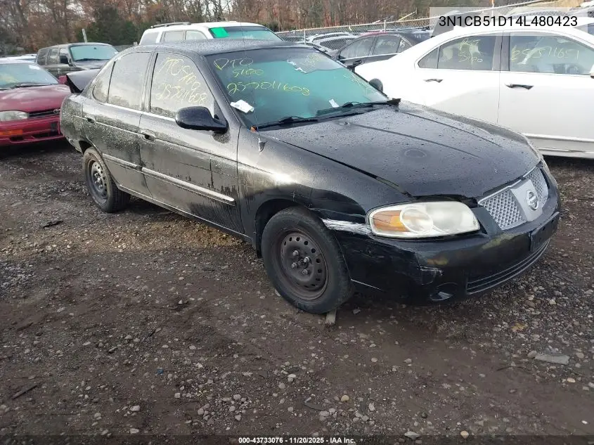 3N1CB51D14L480423 2004 Nissan Sentra 1.8S