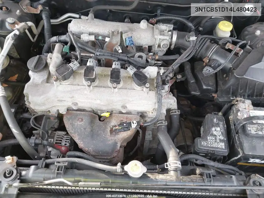 3N1CB51D14L480423 2004 Nissan Sentra 1.8S