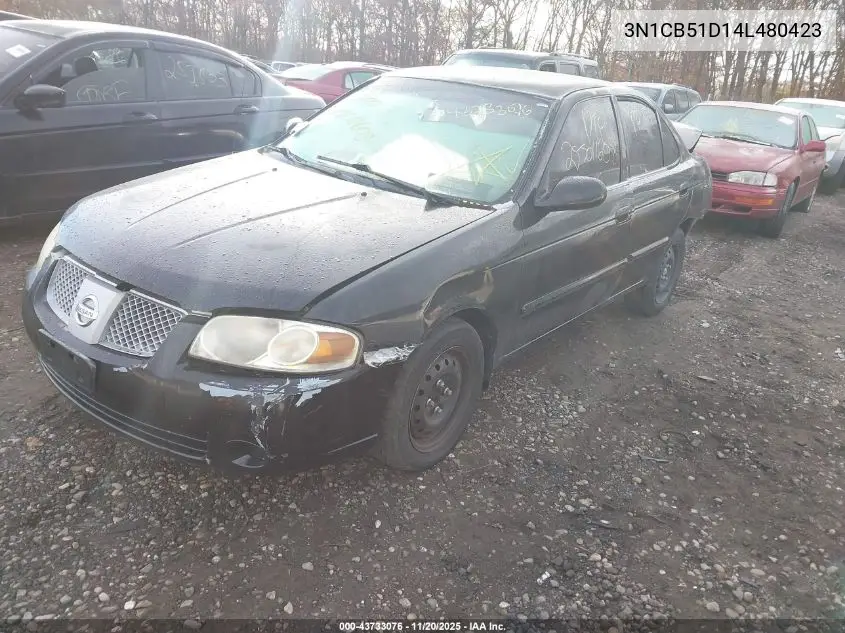 3N1CB51D14L480423 2004 Nissan Sentra 1.8S