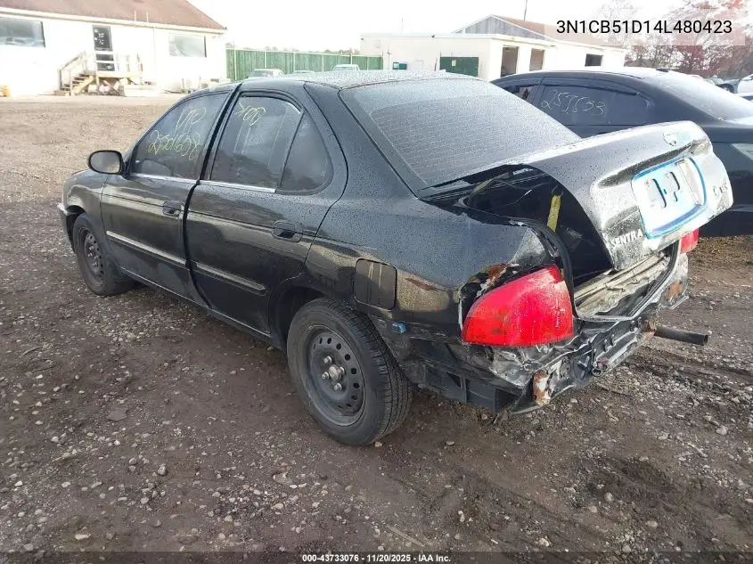 3N1CB51D14L480423 2004 Nissan Sentra 1.8S