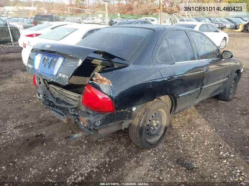 3N1CB51D14L480423 2004 Nissan Sentra 1.8S