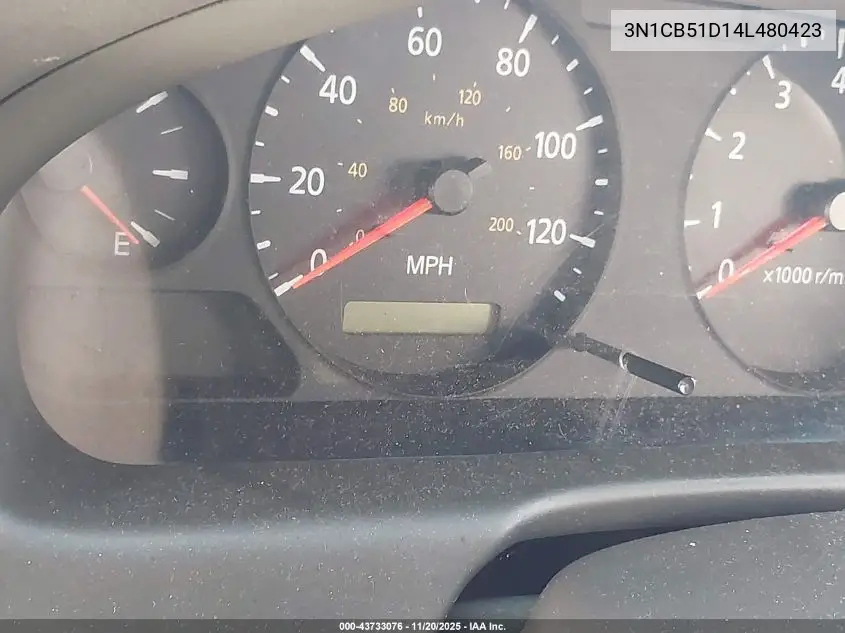3N1CB51D14L480423 2004 Nissan Sentra 1.8S