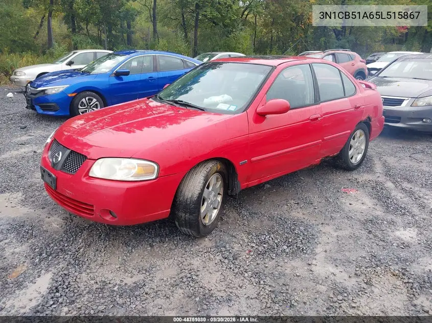 3N1CB51A65L515867 2005 Nissan Sentra 1.8S