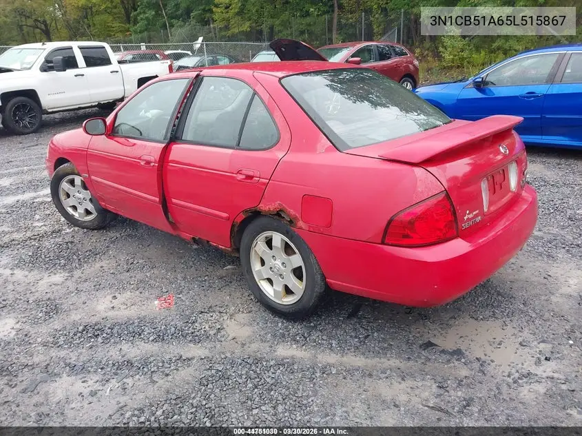 3N1CB51A65L515867 2005 Nissan Sentra 1.8S