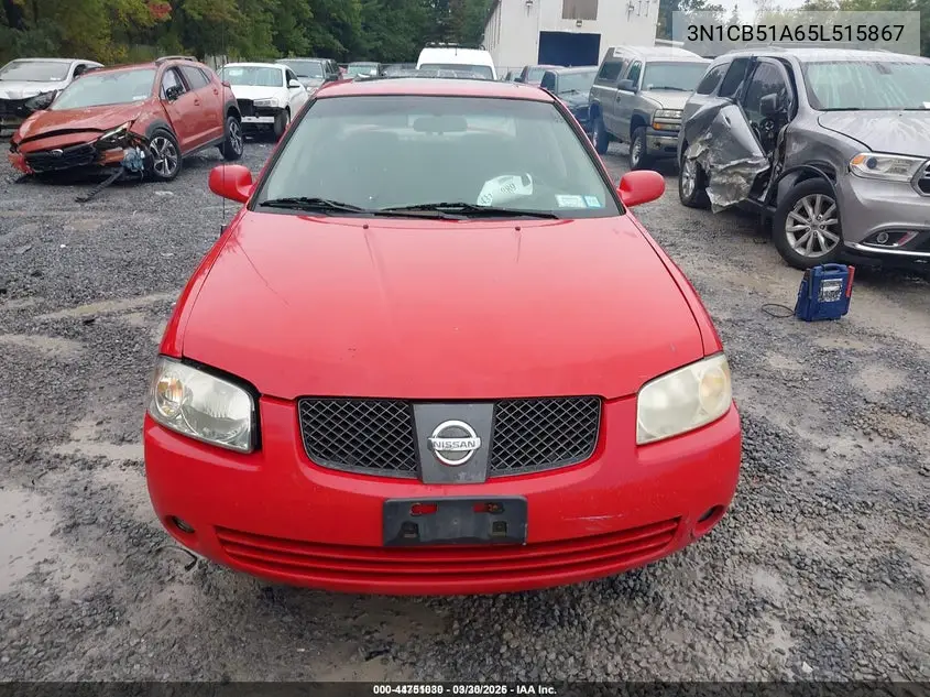 3N1CB51A65L515867 2005 Nissan Sentra 1.8S