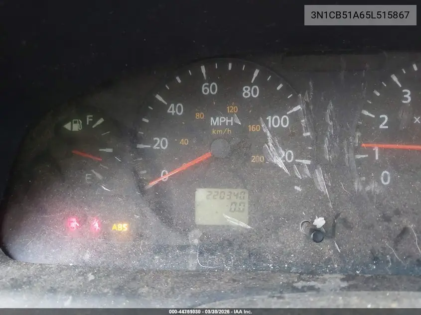 3N1CB51A65L515867 2005 Nissan Sentra 1.8S
