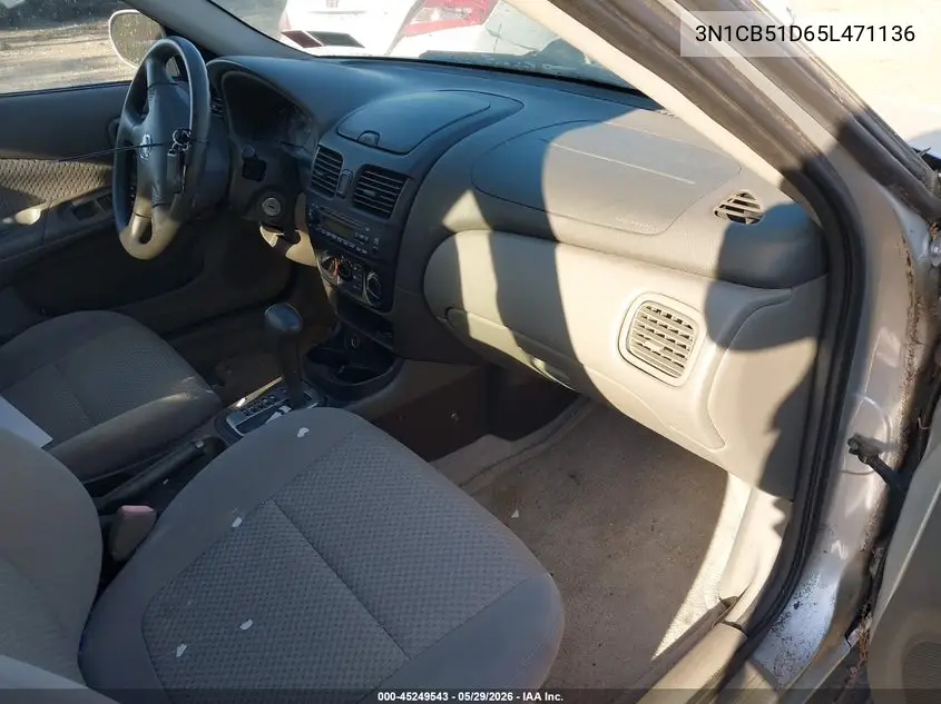 2005 Nissan Sentra 1.8S VIN: 3N1CB51D65L471136 Lot: 45249543