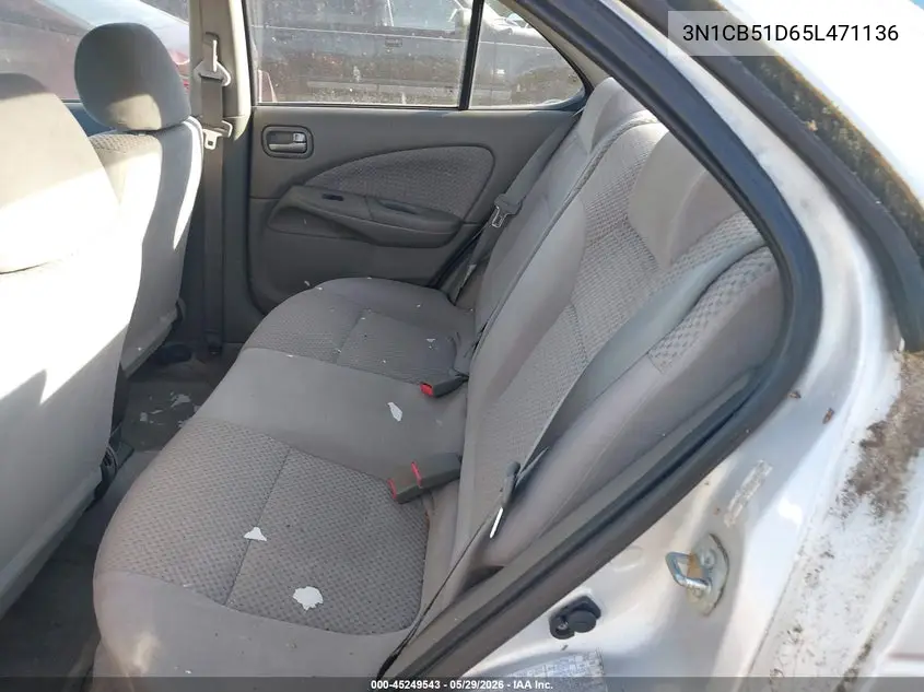 2005 Nissan Sentra 1.8S VIN: 3N1CB51D65L471136 Lot: 45249543