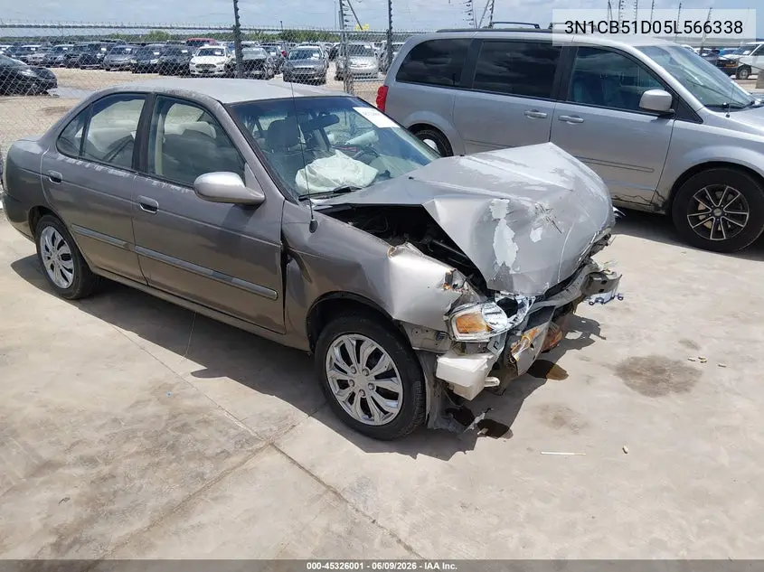 2005 Nissan Sentra 1.8S VIN: 3N1CB51D05L566338 Lot: 45326001