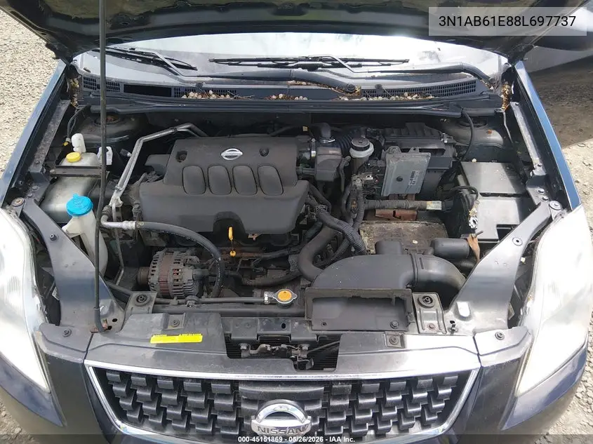 2008 Nissan Sentra 2.0S VIN: 3N1AB61E88L697737 Lot: 45151869