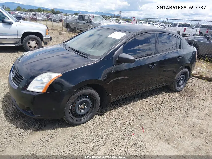 2008 Nissan Sentra 2.0S VIN: 3N1AB61E88L697737 Lot: 45151869