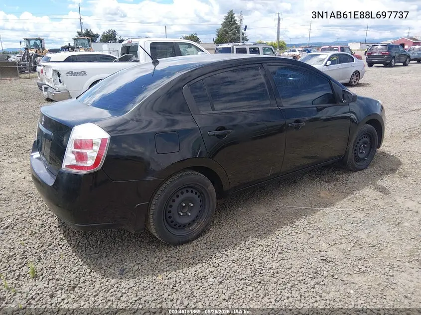 2008 Nissan Sentra 2.0S VIN: 3N1AB61E88L697737 Lot: 45151869