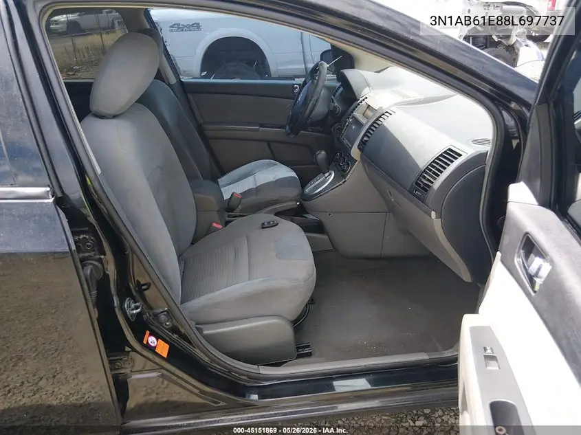 2008 Nissan Sentra 2.0S VIN: 3N1AB61E88L697737 Lot: 45151869