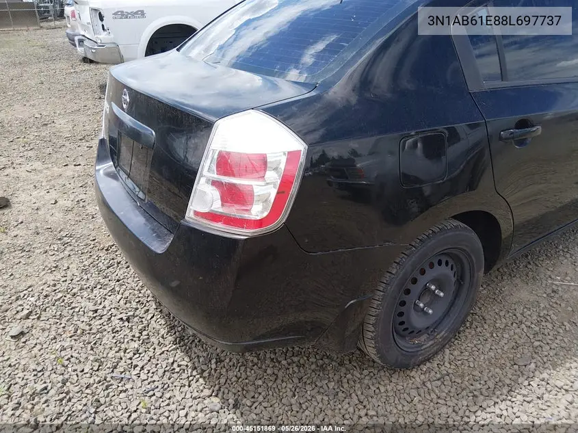 2008 Nissan Sentra 2.0S VIN: 3N1AB61E88L697737 Lot: 45151869
